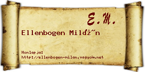 Ellenbogen Milán névjegykártya