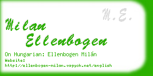 milan ellenbogen business card